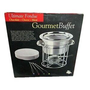Ultimate Fondue Set For Chocolate Cheese Meat Gourmet Buffet